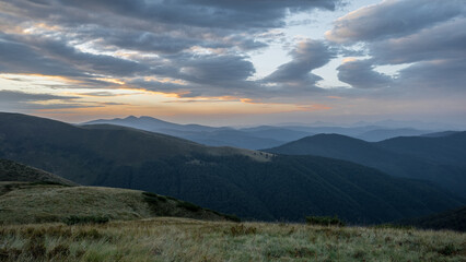 Ukrainian mountains Carpathians in autumn