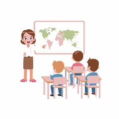 a student planner illustration with a smiley face sticker element

