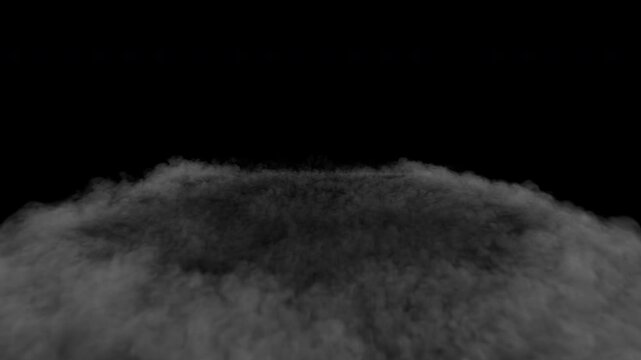 Shockwave smoke detail explotion. Perspektive  view  4k footage alpha ready