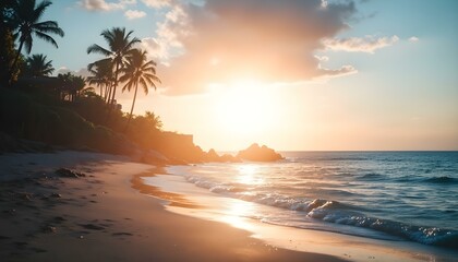 Sunrise beach background