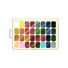 Watercolor paints isolated on a white background.Vector illustration of artistic paints.