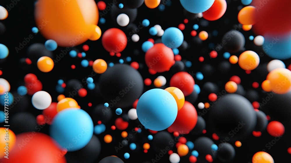 Aufkleber spheres molecules particles and the dynamic exploration of science and creativity in the universe.