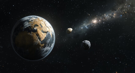 Naklejka premium earth in space