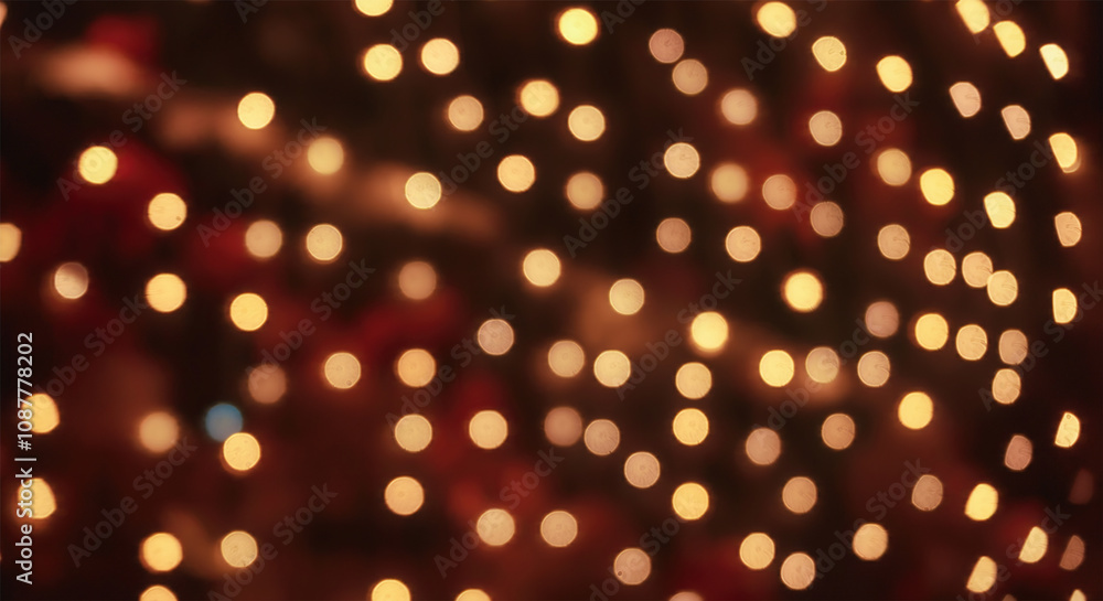 Poster glittering holiday bokeh effect on blurred background