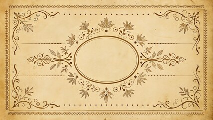 Elegant Victorian paper style background with blank space for text or logo in 16:9 horizontal format