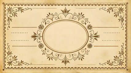Elegant Victorian paper style background with blank space for text or logo in 16:9 horizontal format