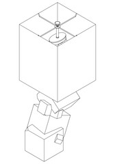 Table Lamp Vector for DIY Crafts, Coloring Books, and Graphic Design. Modern Home Decor Illustration