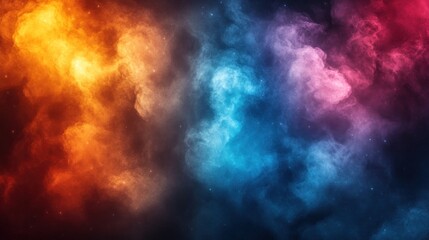 Abstract colorful smoke clouds.
