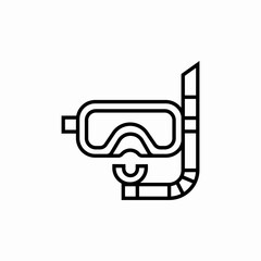 diving mask icon sign vector