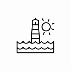 lighthouse sea icon sign vector
