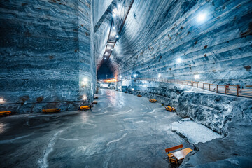 Slanic Prahova Salt Mine. Most well known tourist attractions and a respiratory treatment base and biggest salt mine in europe