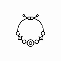 necklace jewelry gems icon sign vector