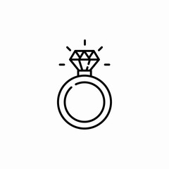 ring diamond icon sign vector