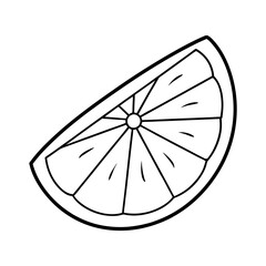 Simple illustration of lemon or lime slice, suitable for many designs