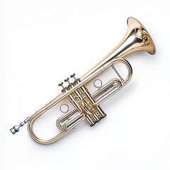 Obraz premium Trombone Isolated on White Background
