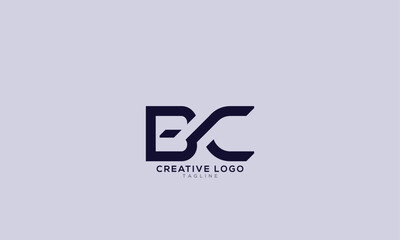 EC BC Abstract initial monogram letter alphabet logo design
