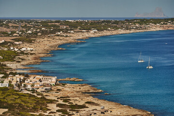 Vista desde arriba de la isla de Formentera