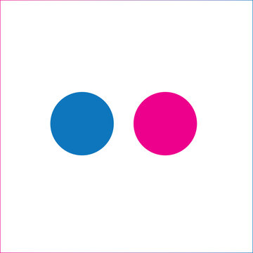 flickr icon, social network logo isolated with flickr color gradient. EPS