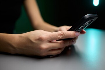 Individual Concentrating on Their Smartphone, Fully Engaged and Immersed in Activity