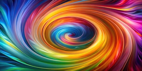 Close-Up swirling vortex of color in abstract art