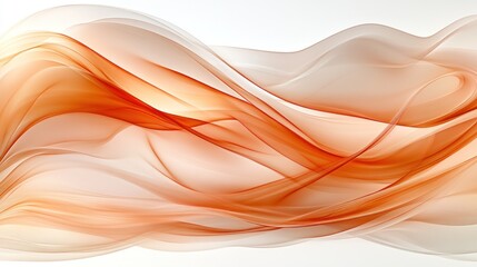 Abstract orange and white flowing waves.