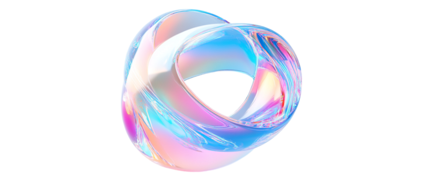 3d Holographic Abstract Design against transparent background for Modern or Tech Themes - Powered by Adobe