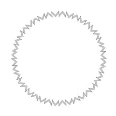Round frame with geometric pattern for making stamps and patterns