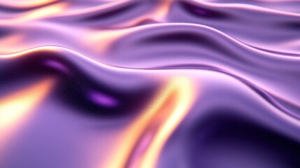 Obraz premium Abstract purple and gold liquid background with flowing, rippling, wavy textures.
