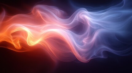 Obraz premium Abstract red and blue smoke wave.