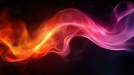 Obraz premium Abstract swirling vibrant smoke.