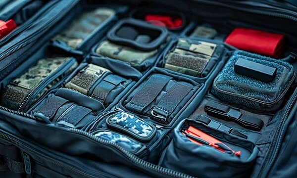 Organized Tactical Gear in a Durable Travel Bag