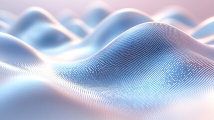 Abstract waves in soft blue tones.