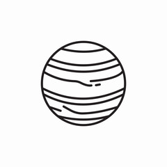 jupiter planet icon sign vector