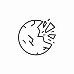 moon collapse icon sign vector