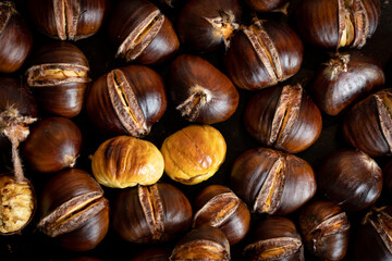 Roasted Chestnuts with Cracked Shells - Perfect for Autumn Treats