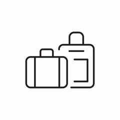 luggage basic icon sign vector