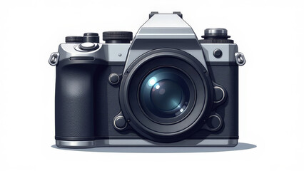 Fototapeta premium Camera on a white background.
