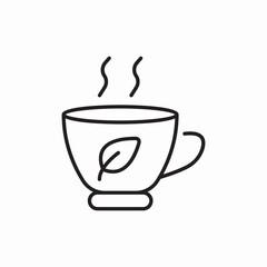 herbal tea icon sign vector