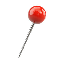 A Red Push Pin Isolated on a Black Background