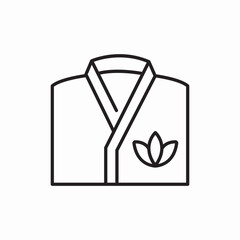 spa bathrobe icon sign vector