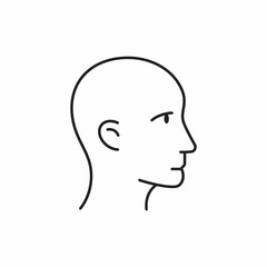 human head icon sign vector
