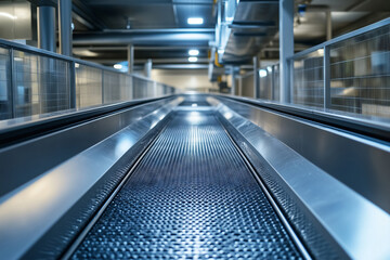 Fototapeta premium Innovative feeding system in a modern facility showcasing cutting-edge design