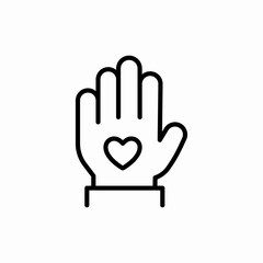 lovely hand icon sign vector