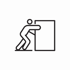 man push box icon sign vector