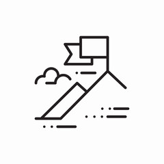 mountain peek icon sign vector