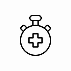 medicine stopwatch icon sign vector