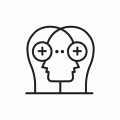 brainstorming telepathy icon sign vector
