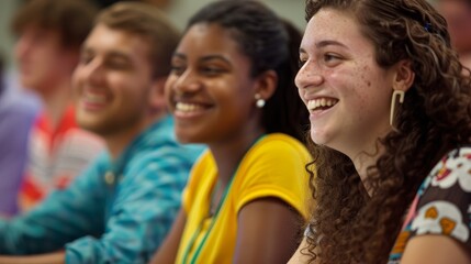 Fototapeta premium Diverse Students Engage in Leadership Growth
