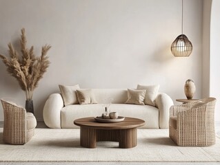 Modern Minimalist Living Room Neutral Decor Style