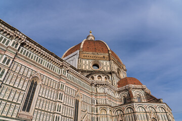 Florence, Italy - November 5, 2024: Night view of the Cathedral of Santa Maria del Fiore. Florence Cityscape and Duomo Santa Maria Del Fiore